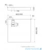 Schedpol Schedline Nonlimits brodzik 90x90cm White Stone 3ST.N1K-9090/B/ST-M1/B/ST